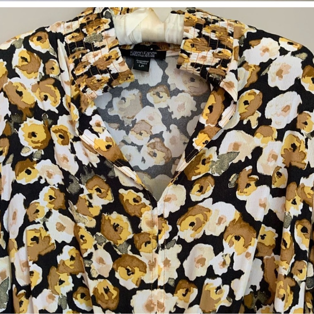 Karen Kane Medium Black & Gold Women’s Button Down blouse - Picture 4 of 5